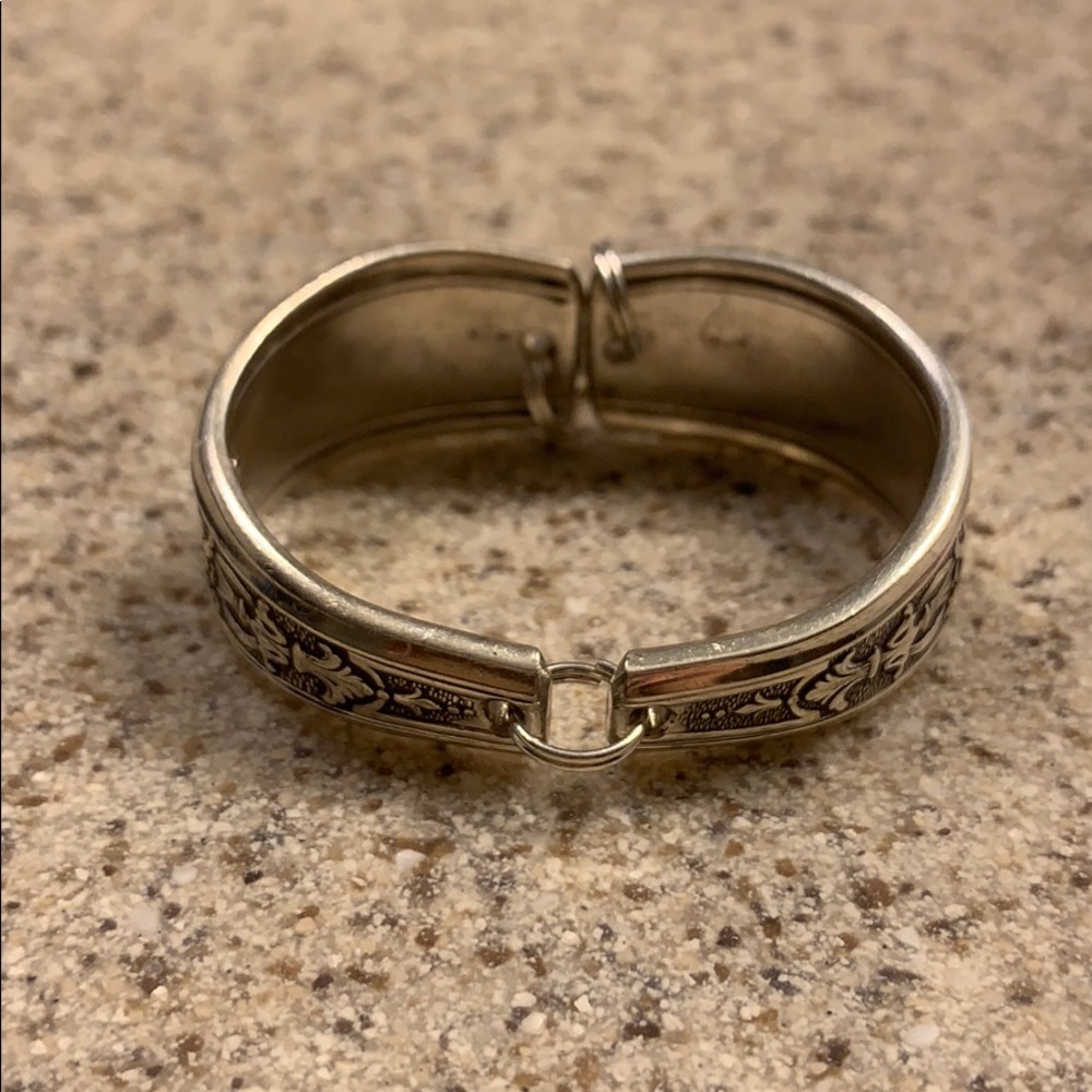 Silver spoon bracelet